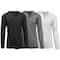 Men's Long Sleeve Waffle-Knit Thermal Henley Shirt 3 Pack